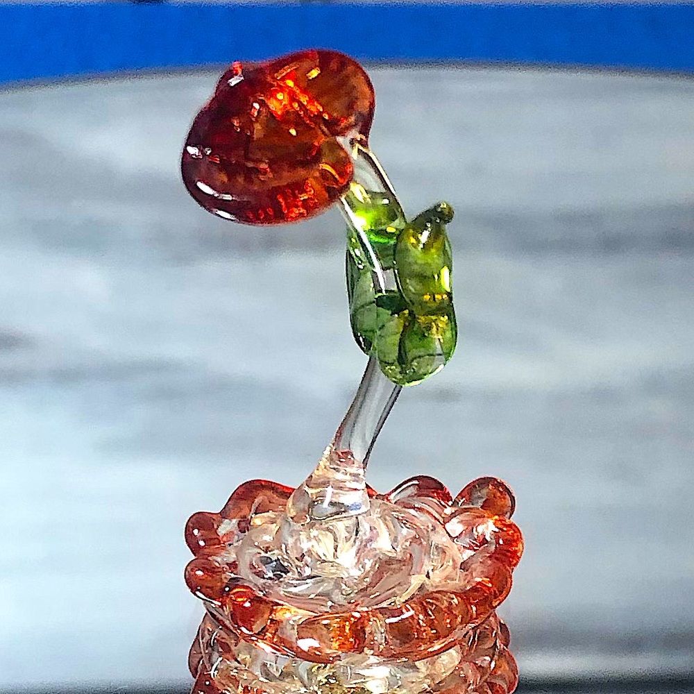 VTG SPUN CRYSTAL FLOWER/ROSE
